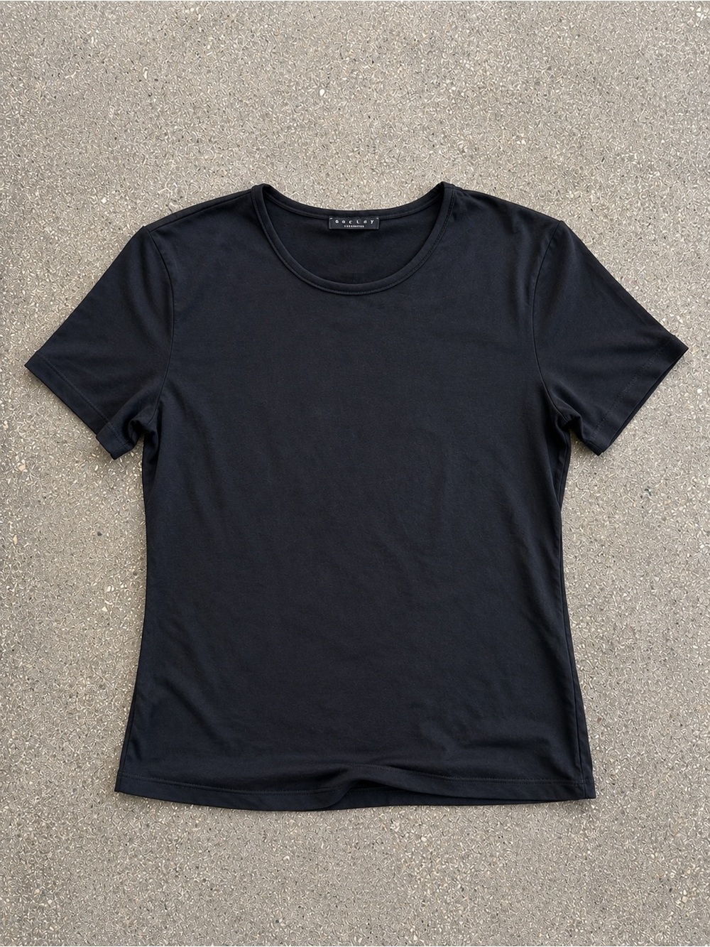 Sisley Black Slinky Short-Sleeve Crewneck Top - Women